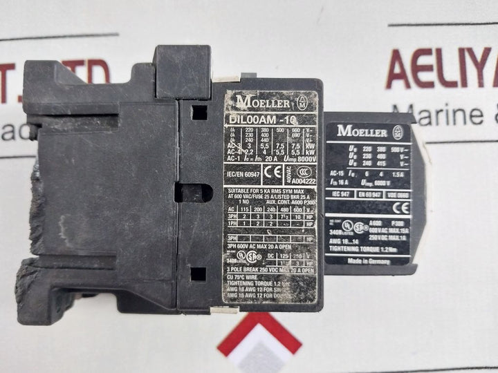 Moeller Dil00Am-10 Contactor With 11 Dil M
