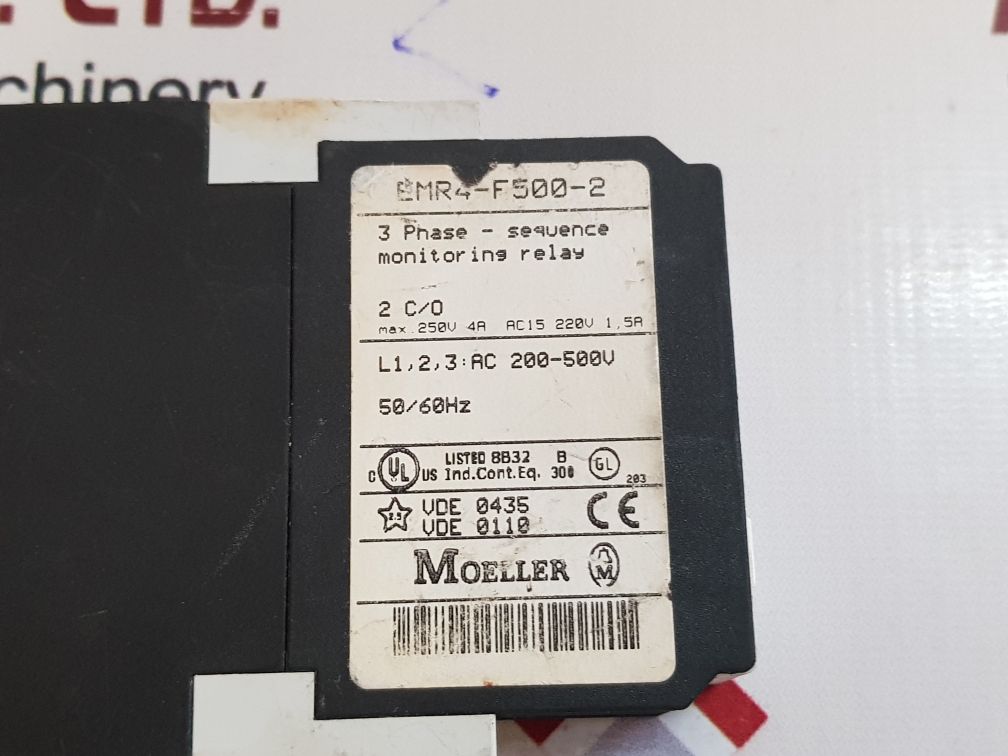 Moeller 3 Phase Sequence Monitoring Relay Emr4-f500-2