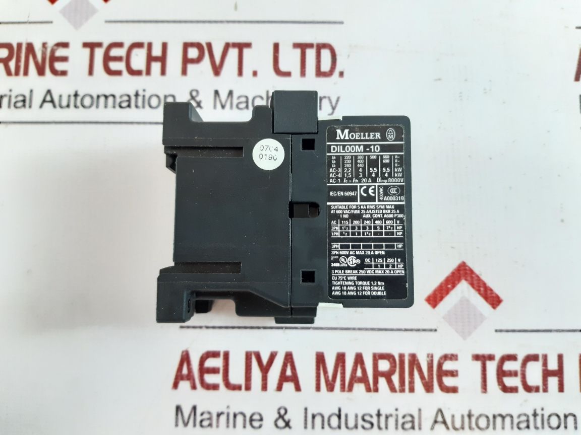 Moeller dil00m-10 contactor