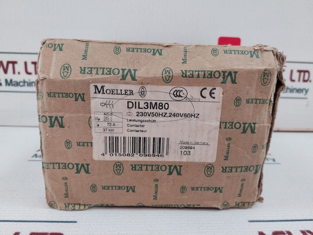 Moeller Dil3M80 3 Pole Break Contactor