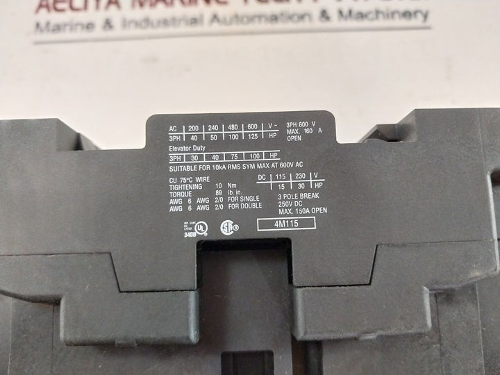 Moeller Dil4 M115 Contactor 400Vac