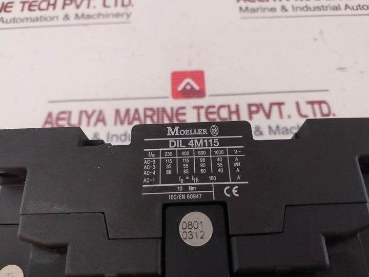 Moeller Dil4 M115 Contactor With Auxiliary Contact Dil M 820-xhi