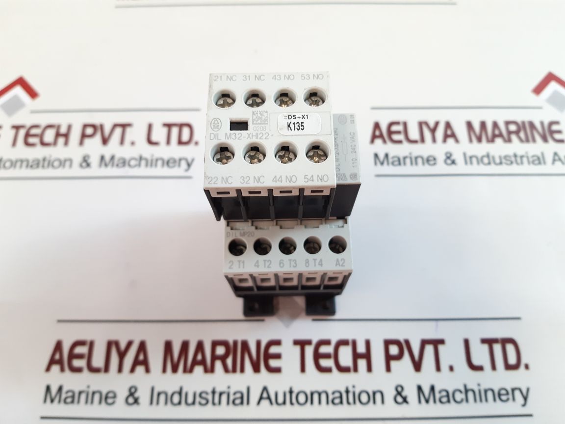 Moeller Dil M32-xhi22 Contactor With Auxiliary Block Dil Mp20
