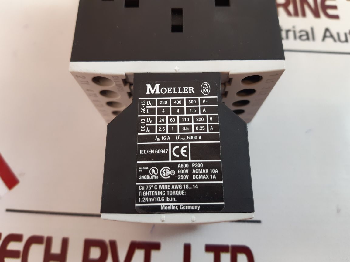 Moeller Dil M32-xhi22 Contactor With Auxiliary Block Dil Mp20