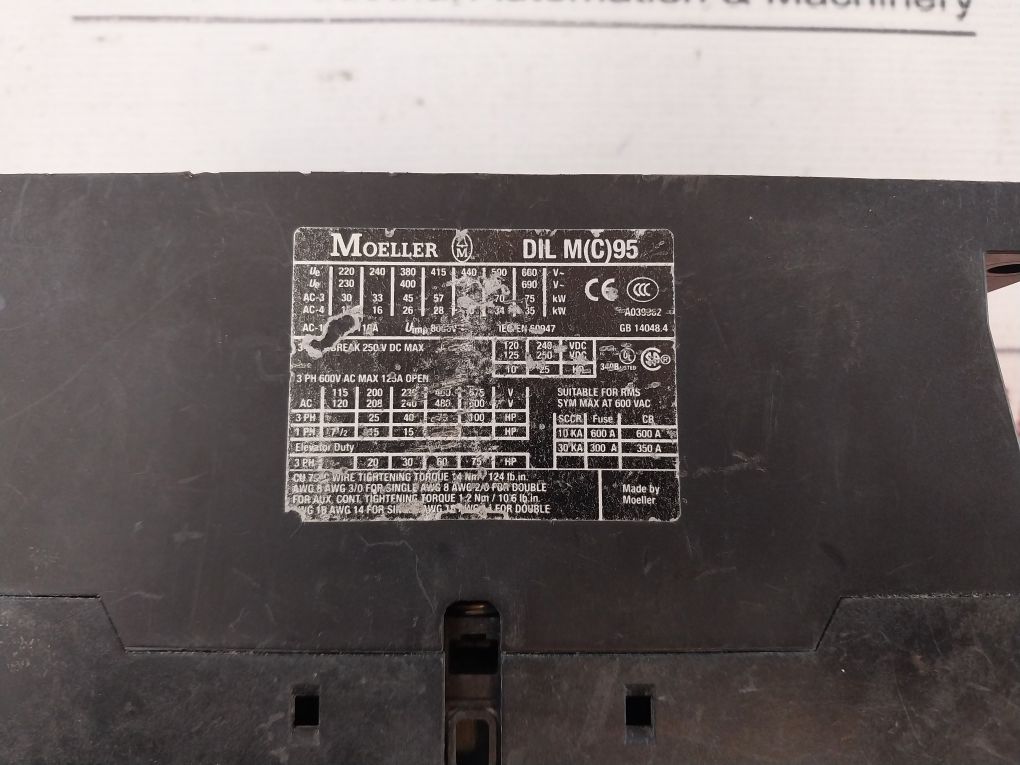 Moeller Dil M95 Contactor