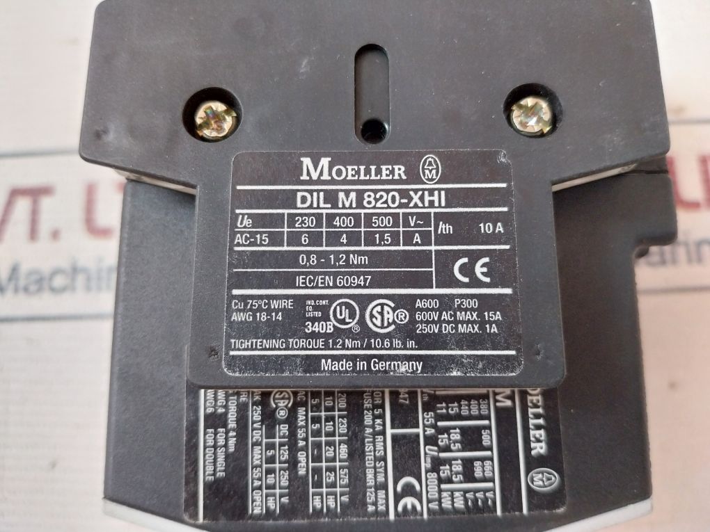 Moeller Dil M 820-xhi Contactor