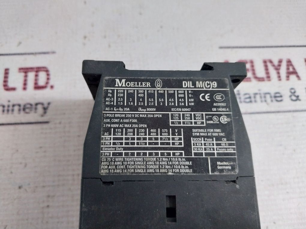 Moeller Dil M 9-10 Contactor