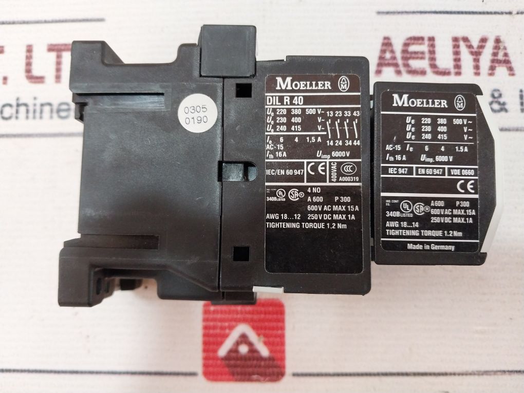 Moeller Dil R 40 Contactor 400Vac 16A