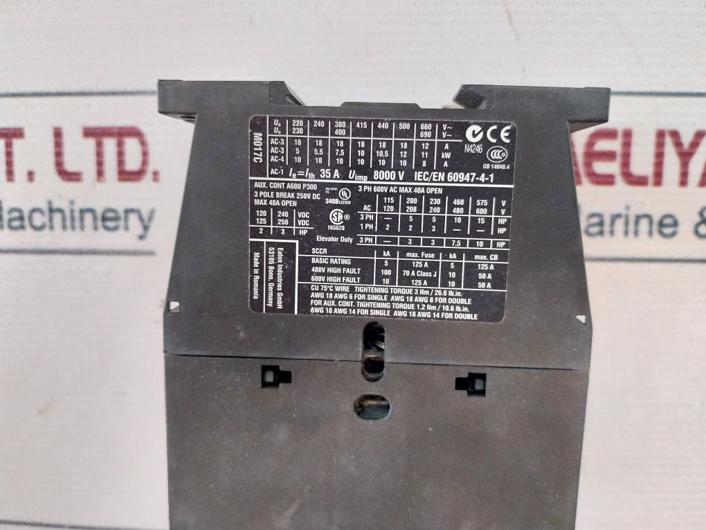 Moeller Dilm17-01 Contactor 24V 60Hz