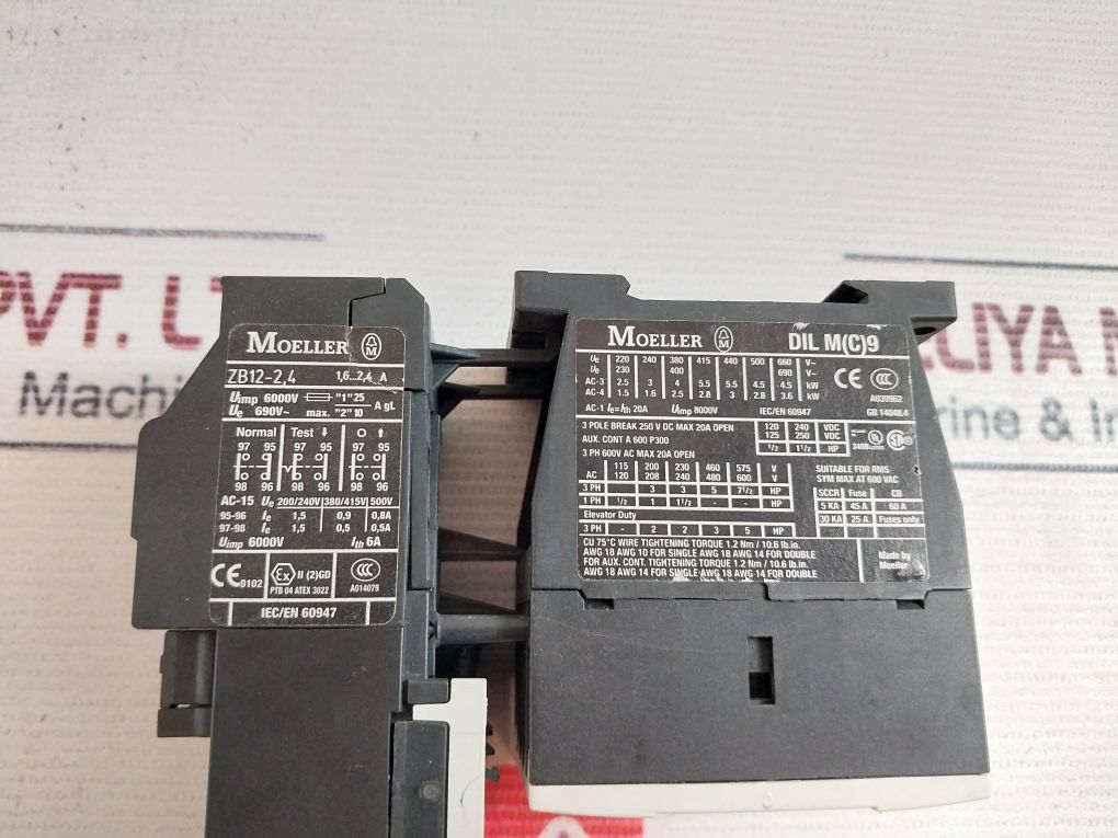 Moeller Dilm9-10 Contactor With A014079 Overload Relay
