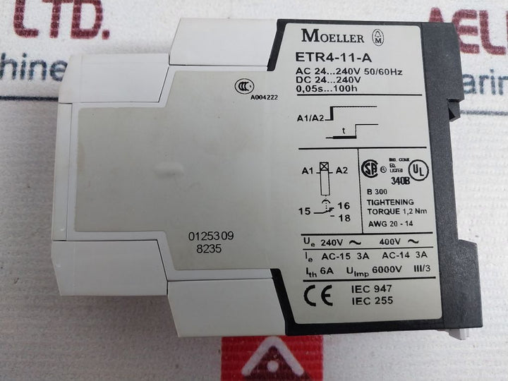 Moeller Etr4-11-a Electronic Timing Relay
