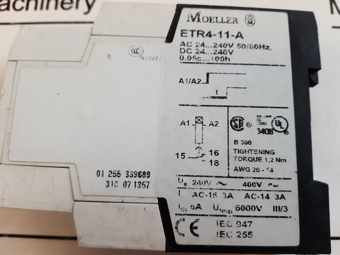 Moeller Etr4-11-a Time Relay