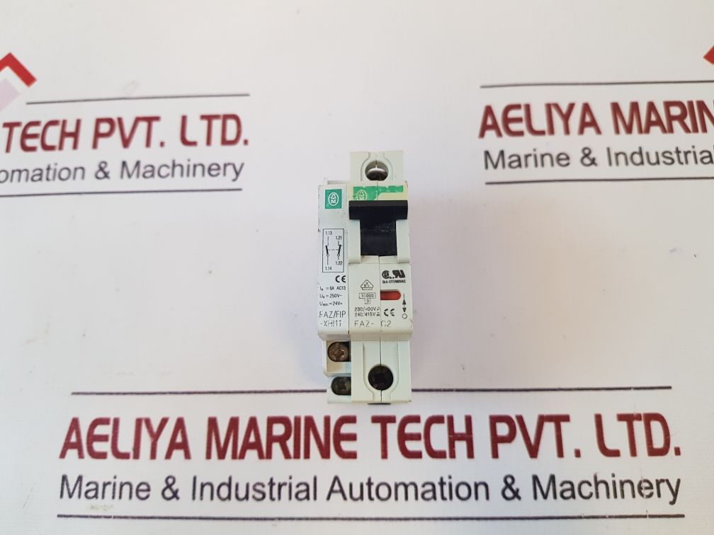Moeller Faz-c2 Circuit Breaker With FazFip-xhi11 Auxiliary Switch