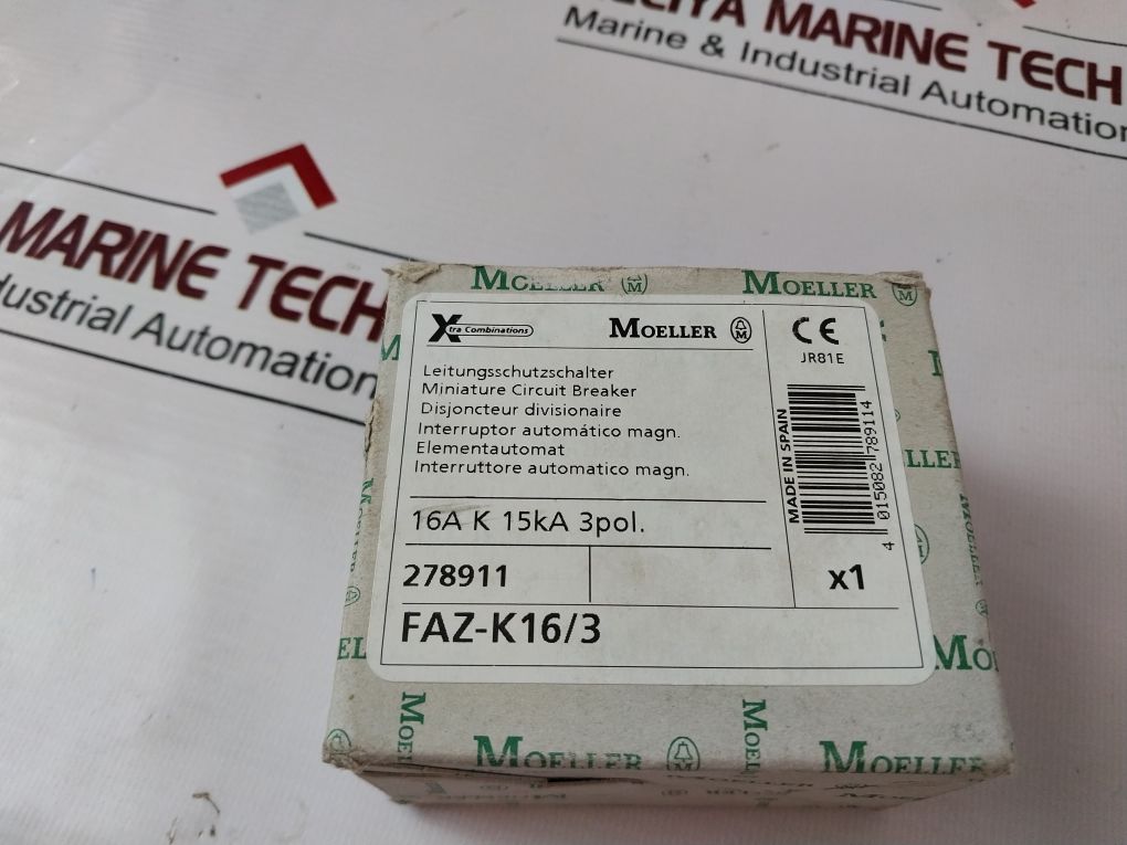 Moeller Faz-k16/3 Miniature Circuit Breaker 278911