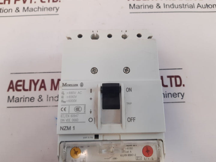 Moeller Nzm B1-a160 Circuit Breaker With Nzm 1
