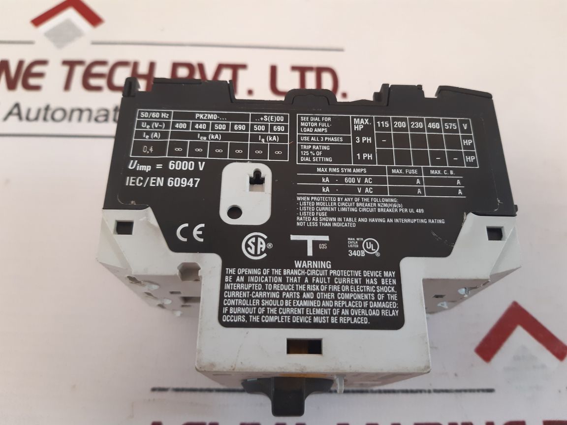 Moeller Pkzm0-0,4 Motor Starter