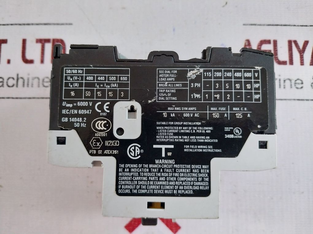 Moeller Pkzm0-16 Manual Motor Starter