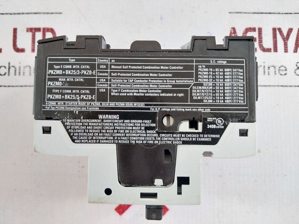 Moeller Pkzm0-16 Manual Motor Starter