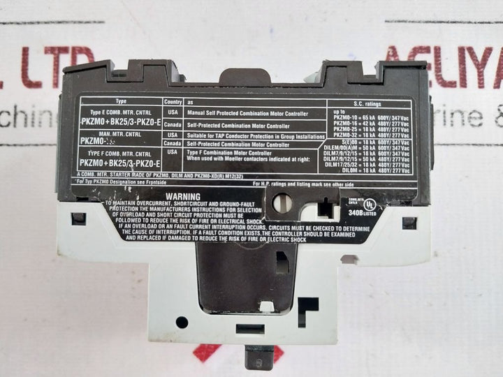Moeller Pkzm0-16 Manual Motor Starter
