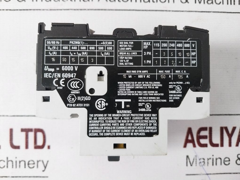 Moeller Pkzm0-16 Manual Motor Starter 