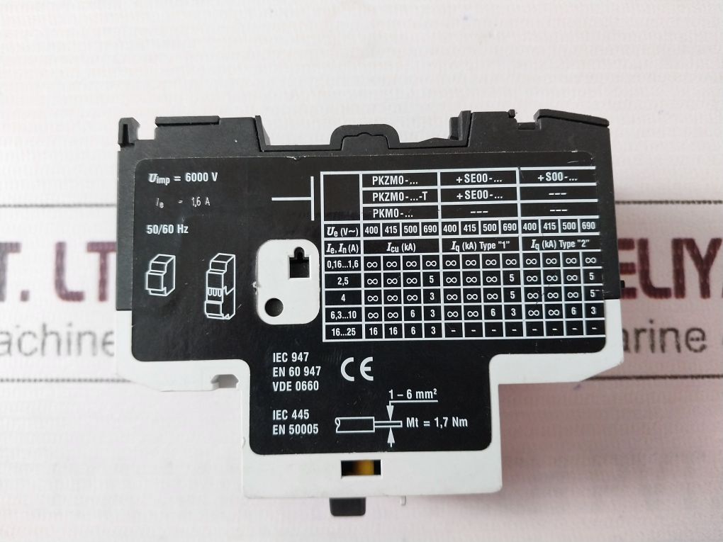 Moeller Pkzm0-1,6 Motor Protection Circuit Breakers 50/60Hz