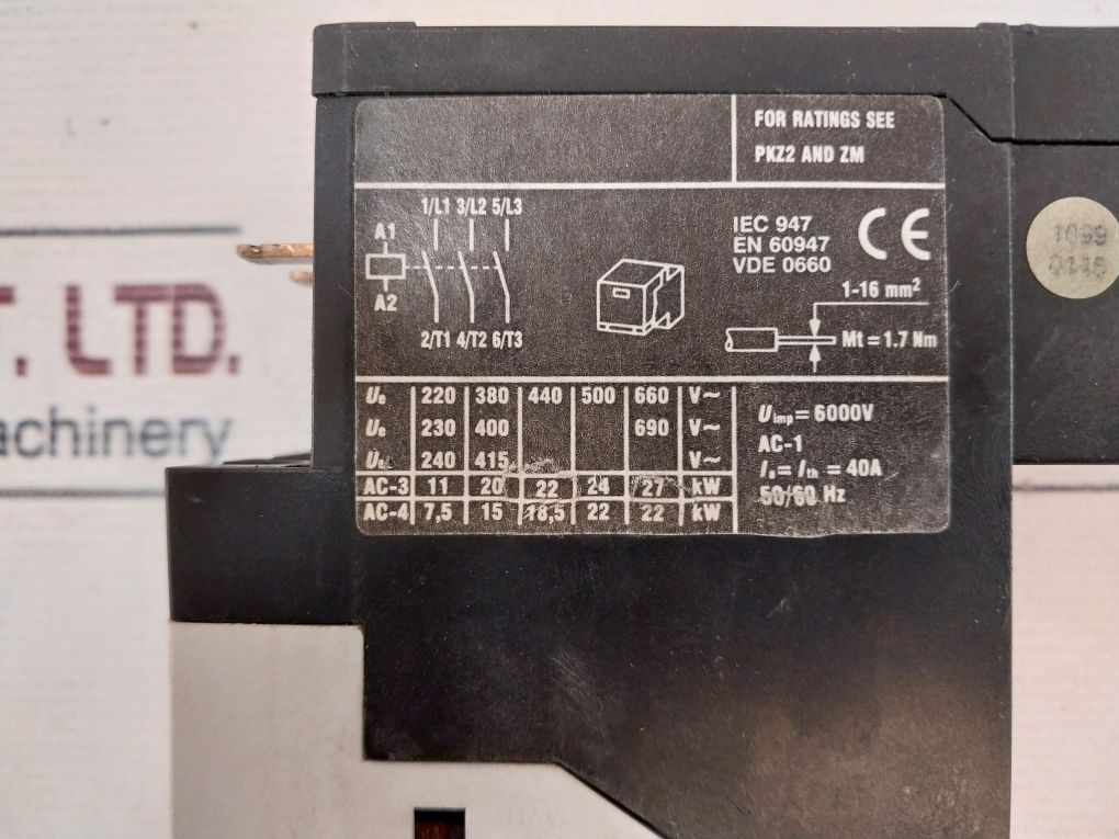 Moeller Se1A-g-pkz2 High-capacity Contact Module 50/60 Hz