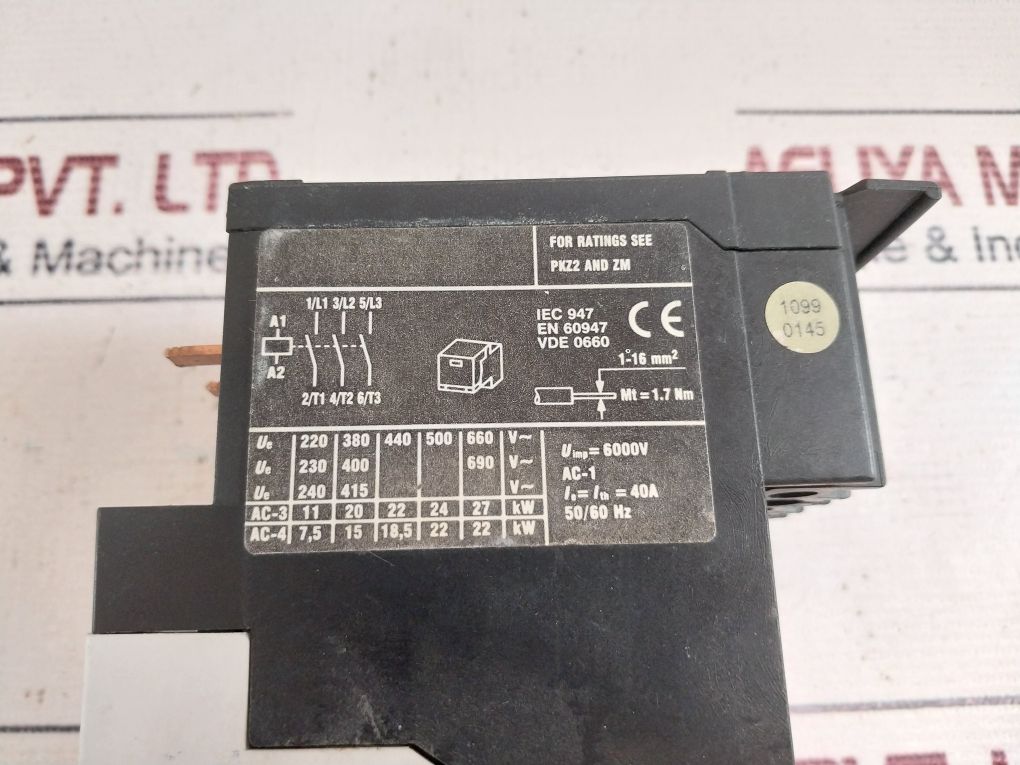 Moeller Se1A-g-pkz 2 High-capacity Contact Module 24V Dc