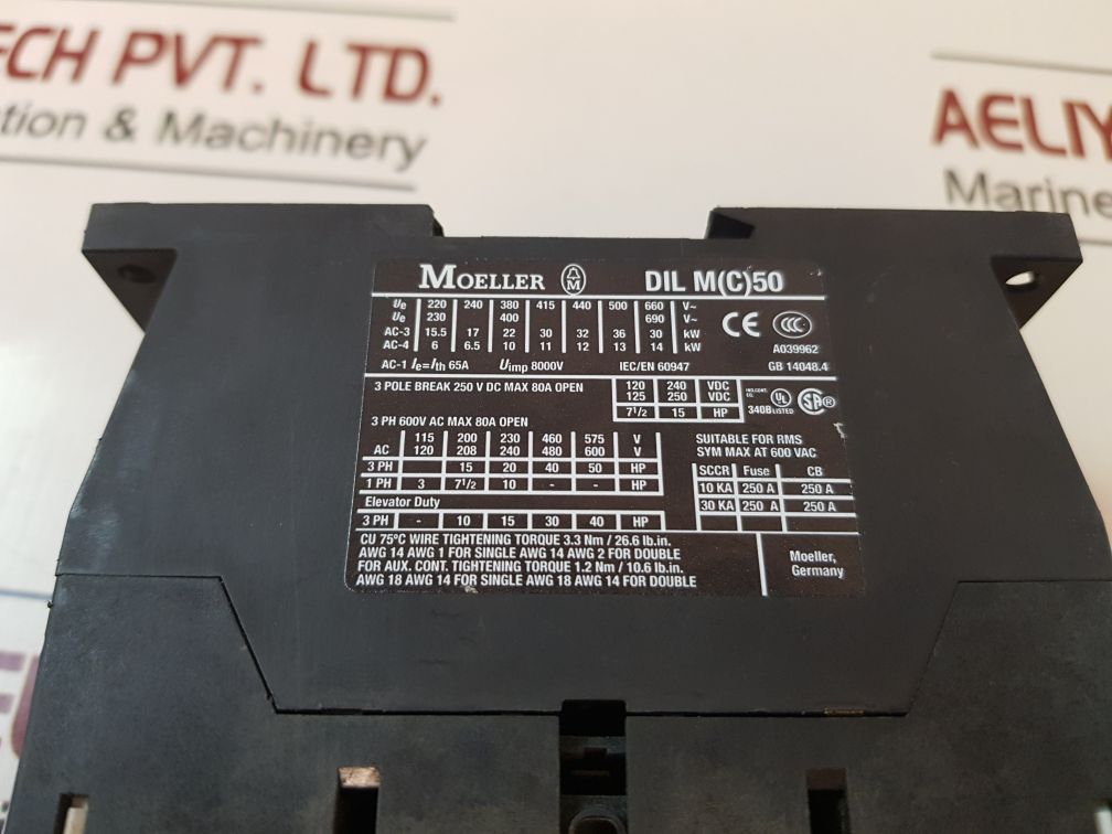 Moeller Dil M50 Contactor 230V50/60Hz