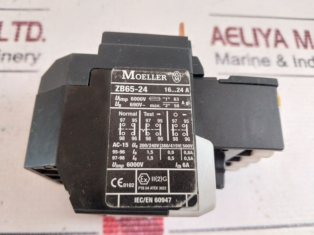Moeller Zb65-24 Overload Relay 6A 16-24A