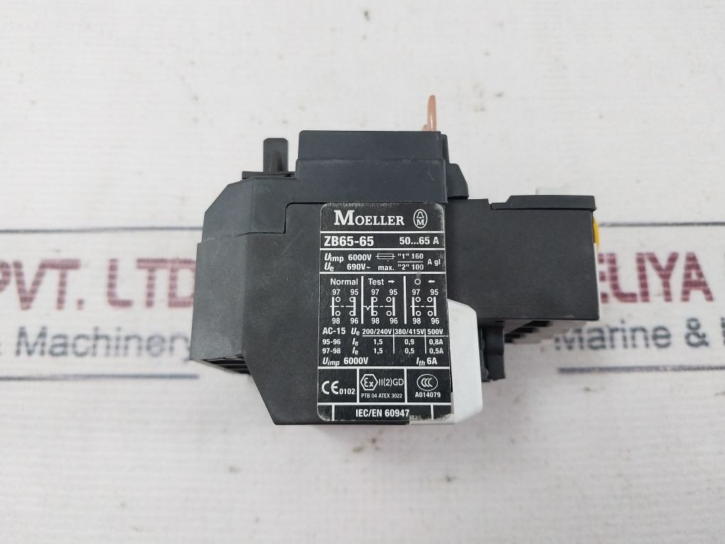 Moeller Zb65-65 Thermal Overload Relay 6000V