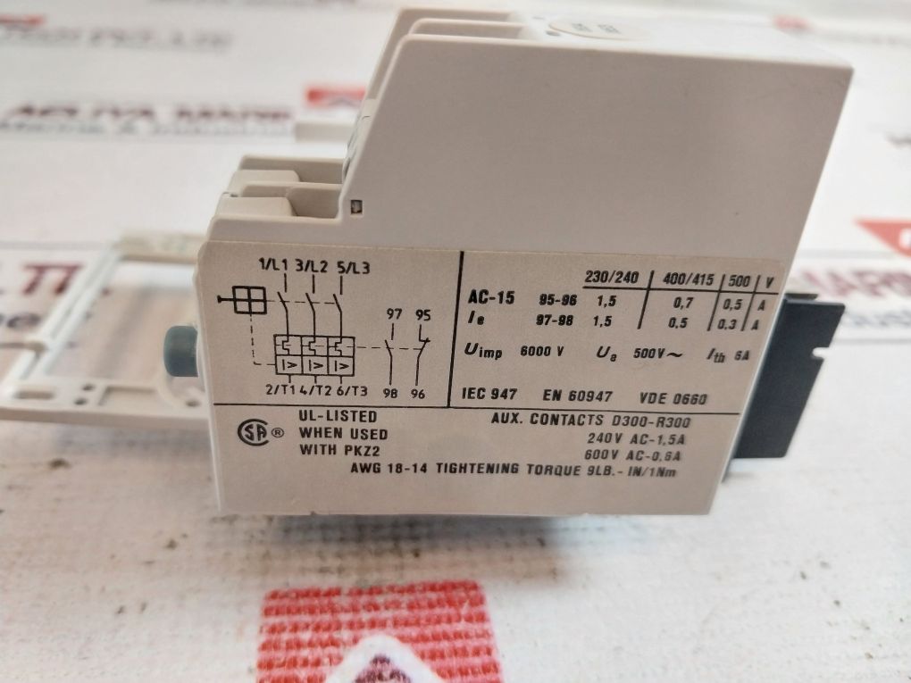 Moeller Zmr-2,4-pkz2 Motor Protective Trip Block With Overload Relay