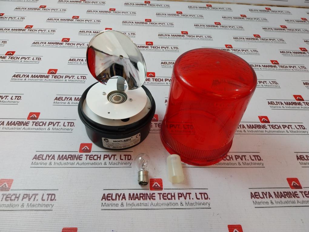 Moflash Signalling R201-61Rs Red Buzzer Revolving Light