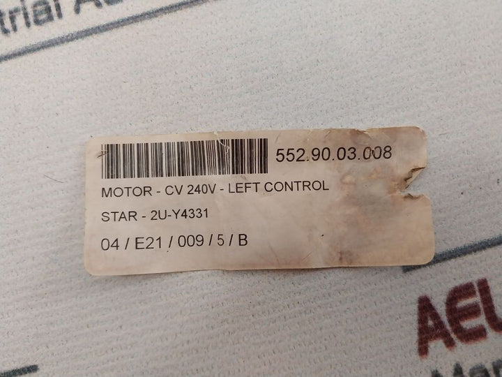 Molon Cv-240V Left Control Star-2U-y4331 Shaded Pole Gearmotor Hgm-3004-13