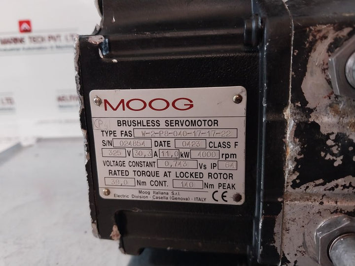 Moog Fas W-2-p8-040-17-17-22 Brushless Servomotor