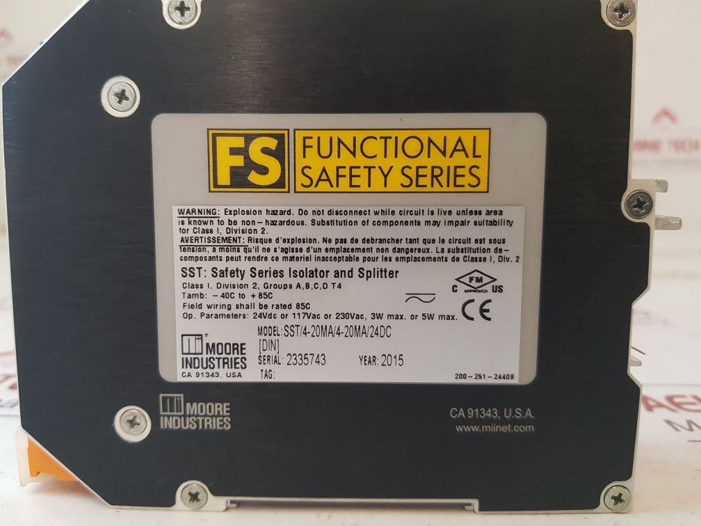 Moore Sst/4-20Ma/4-20Ma/24Dc Safety Signal Isolator Splitter