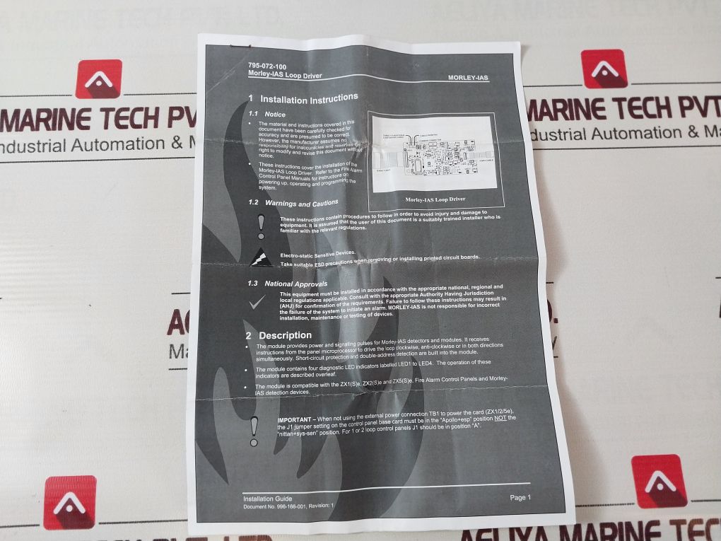 Morley 795-072-100 Loop Card Set 7300039