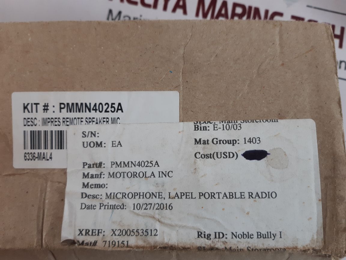 Motorola Pmmn4025A Remote Speaker Microphone