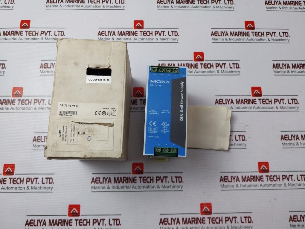 Moxa Dr-75-48 Power Supply 100-240Vac 2.0A (50/60Hz)