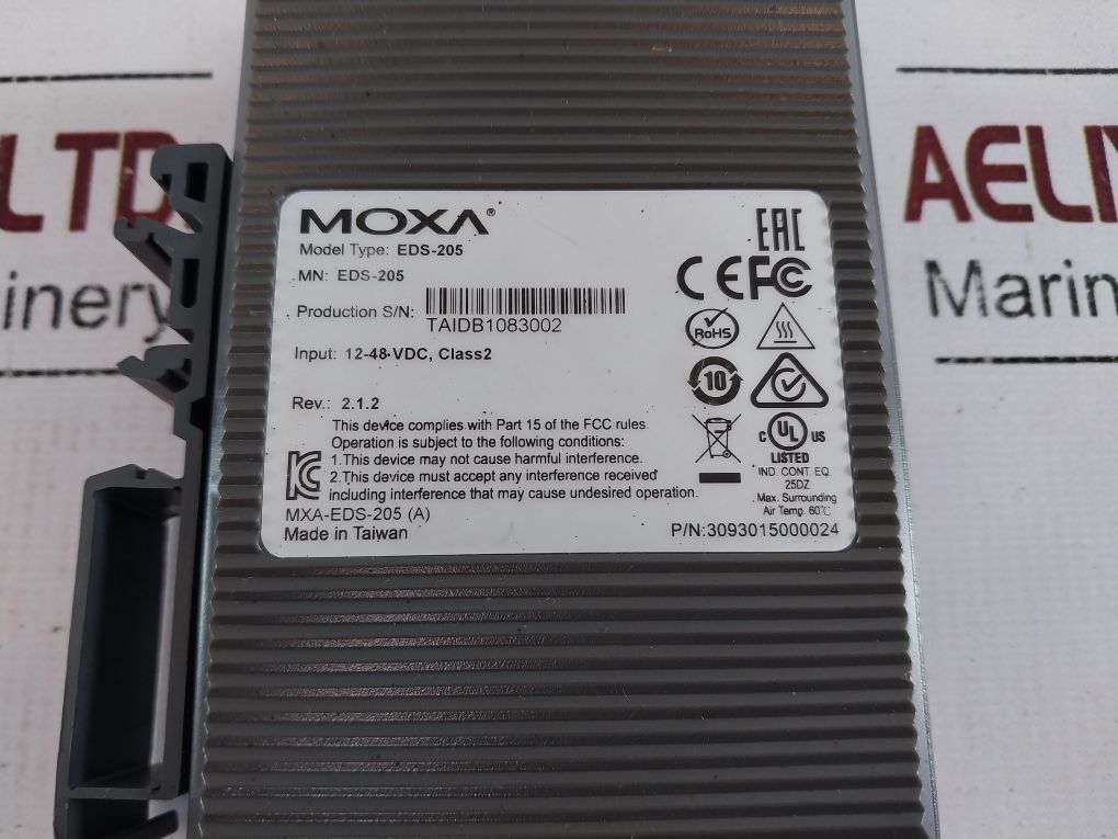Moxa Eds-205 5-port Ethernet Switch 3093015000024 Rev.: 2.1.2