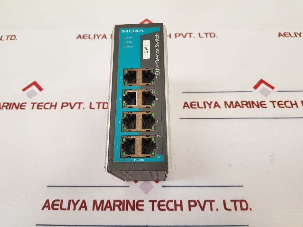 Moxa Eds-308 Rev.: 1.5 Etherdevice Switch 12010030803 Used

