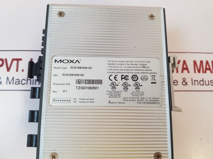 Moxa Eds-308-mm-sc Ether Device Switch Rev 2.1