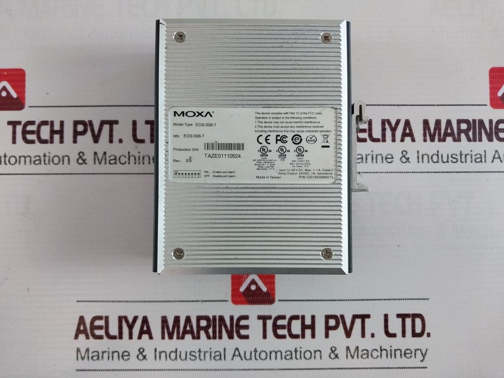 Moxa Eds-308-t Industrial Ethernet Device Switch Class 2 24 Vdc