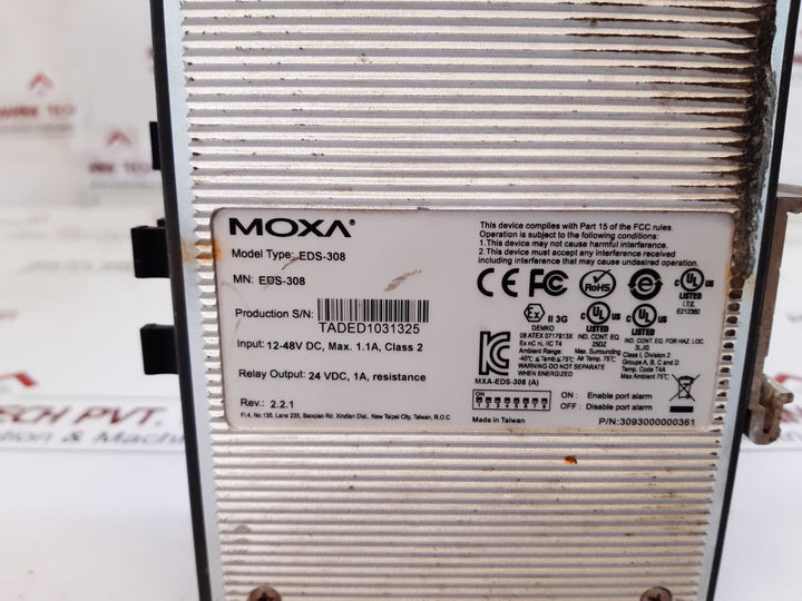 Moxa Eds-308 Rev 2.2.1 Ehternet Switch 3093000000361
