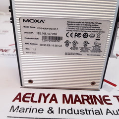 Moxa Eds-408A-mm-st-t Industrial Ethernet Switch Rev 1.1 -40°C Tamb 75°C