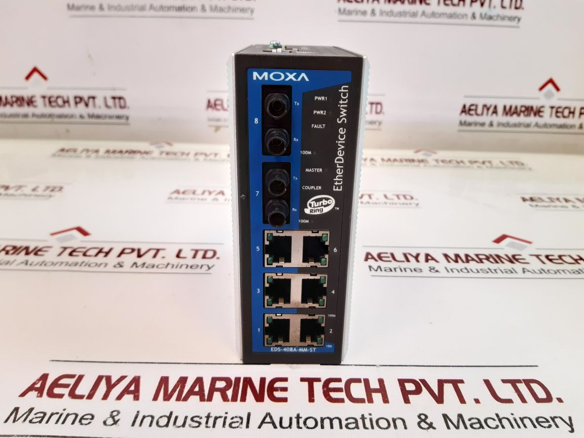Moxa Eds-408A-mm-st-t Industrial Ethernet Switch Rev 1.1 -40°C Tamb 75°C