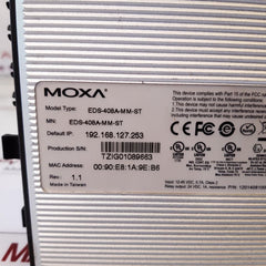 Moxa Eds-408A-mm-st Rev-1.1 Etherdevice Switch ,1201408100021
