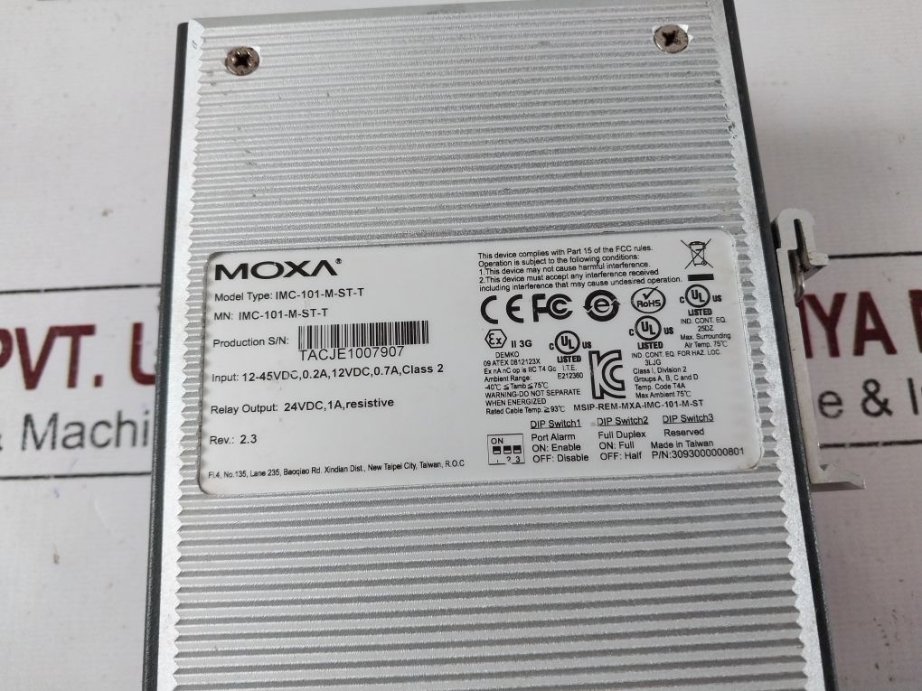 Moxa Imc-101-m-st-t Industrial Media Converter Rev.2.3