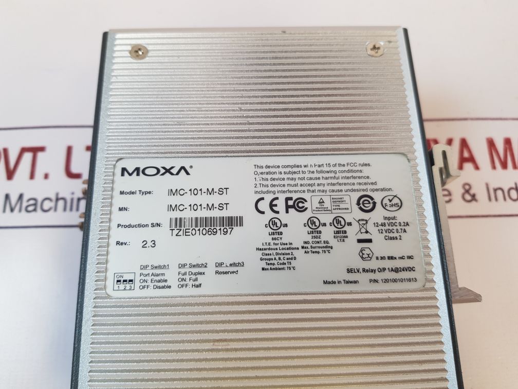 Moxa Imc-101-m-st Rev.2.3 Industrial Media Converter 1201001011613