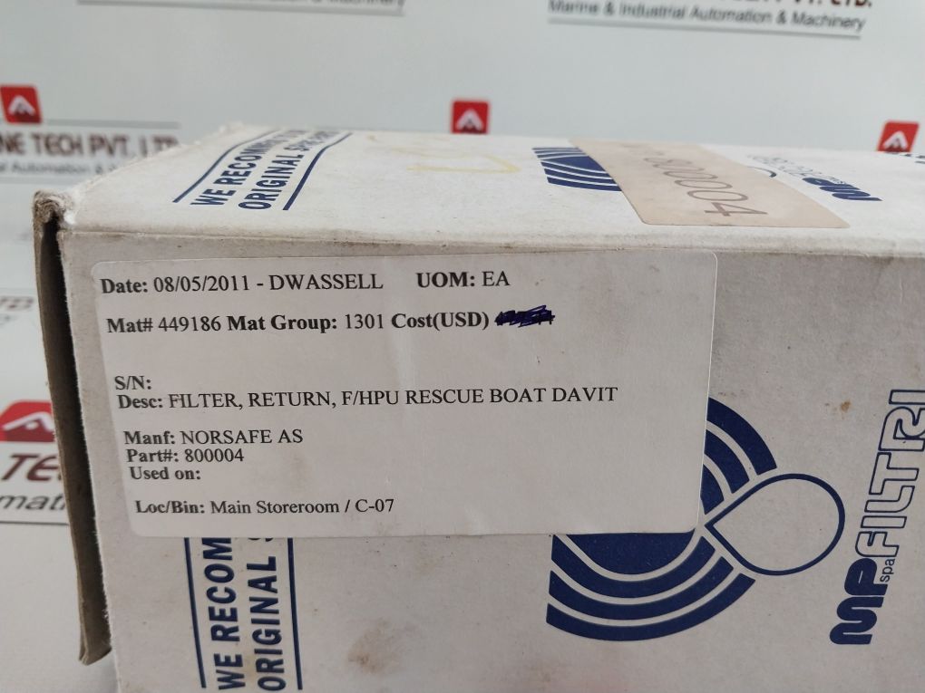 Mp Filtri Mf 1801 A10 Hbp01 Hydraulic Filter 800004