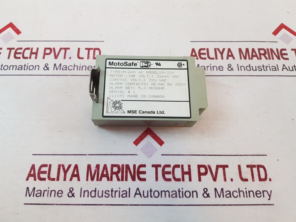 Marine safe electronics m-600 insulation fault relay m-220